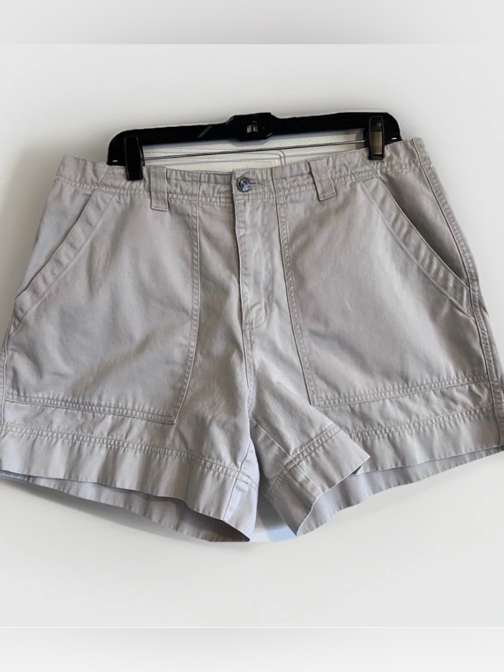 Mountain Lake Women’s Heavy Canvas Cargo Shorts Stone Size 16 Runs Small EUC